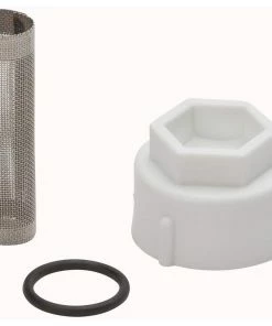 Elkay Solenoid Kit with Cap, Screen, and O-Ring in White, Black and Silver