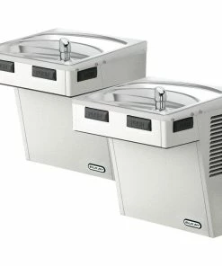 Elkay 8 gph Non-Filtered Wall Mount Bilevel Water Cooler in Stainless Steel