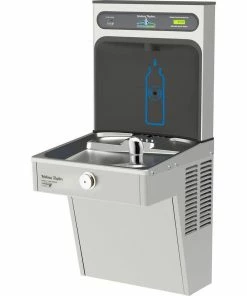 Halsey Taylor Hydroboost® Wall Mount Bottle Filling Station with Filtered Single Water Cooler in Stainless Steel