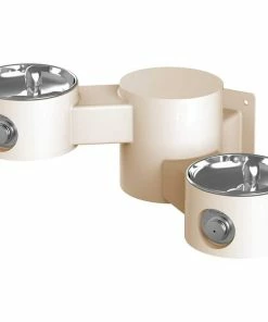 Elkay Outdoor Outdoor Wall Mount Bi-Level Drinking Fountain in Beige