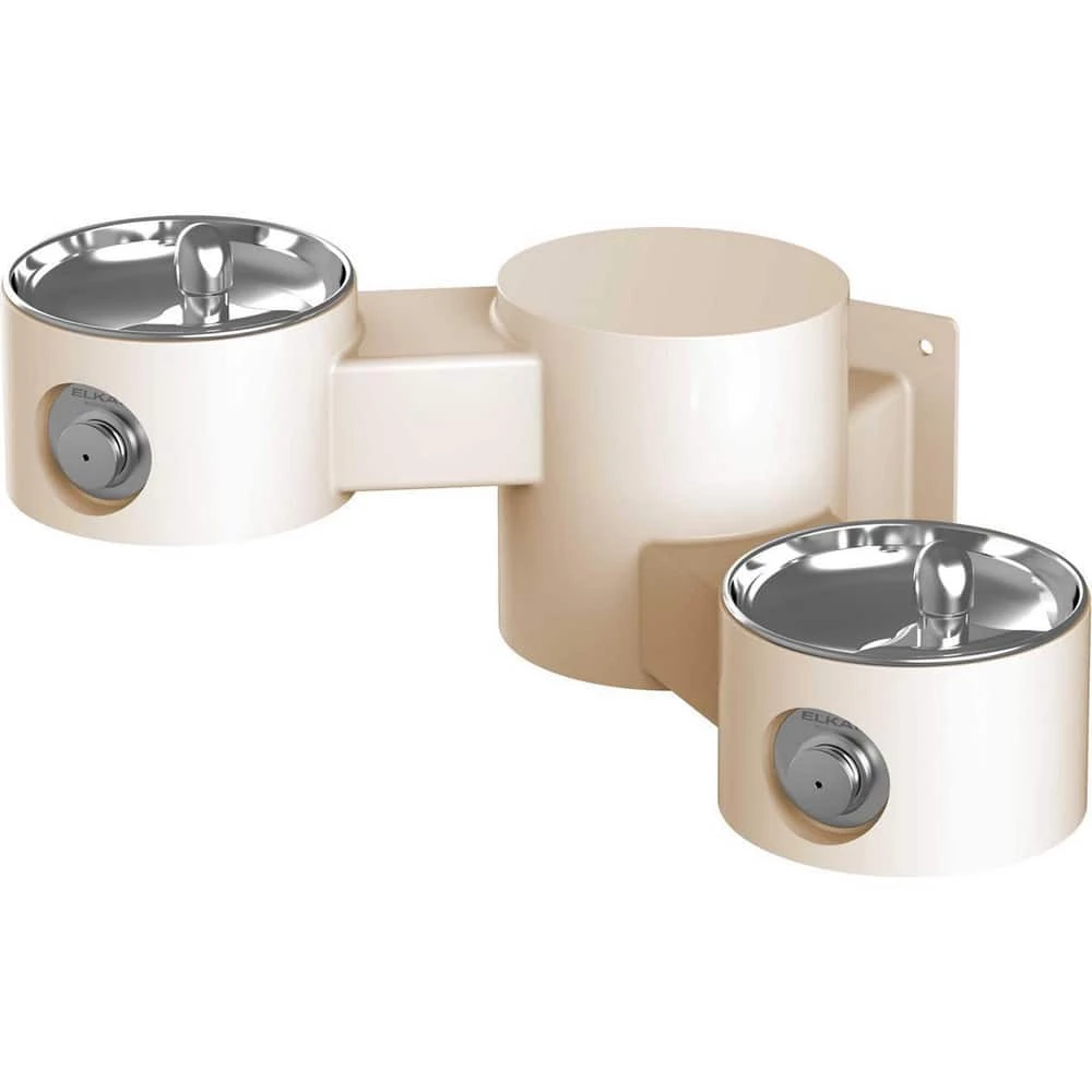 Elkay Outdoor Outdoor Wall Mount Bi-Level Drinking Fountain in Beige