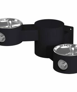 Elkay Outdoor Outdoor Wall Mount Bi-Level Drinking Fountain in Black