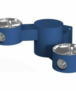 Elkay Outdoor Outdoor Wall Mount Bi-Level Drinking Fountain in Blue