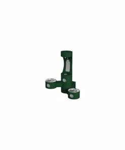 Elkay Outdoor Wall Mount Bi-Level Drinking Fountain and Bottle Filling Station in Evergreen