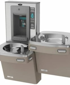 Oasis 8 gph Split Level Water Cooler with Bottle Filler in Sandstone