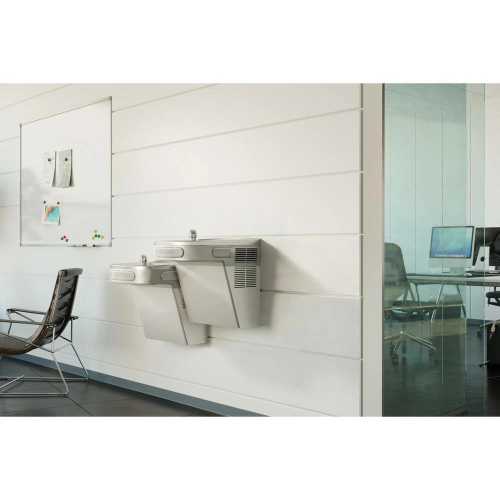 Elkay 25-5/16 in. 8 gph Wall Mount Bi-Level Vandal Resistant Bubbler Water Cooler in Stainless Steel - Image 2