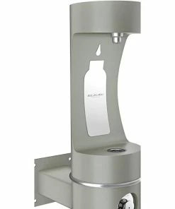 Elkay Outdoor Wall Mount Stainless Steel Outdoor Bottle Filling Station in Grey