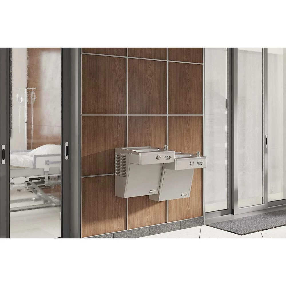 Elkay GreenSpec® 27 in. 8 gph Wall Mount Filtered Vandal Resistant Bi-Level Green ADA Cooler in Stainless Steel - Image 2