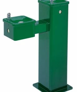 Haws® ADA Pedestal Drinking Fountain in Green|Stainless Steel