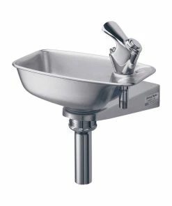 Halsey Taylor Legacy Pushbutton Fountain & Bracket Satin Stainless Steel