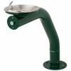 Haws® 40-1/2 in. Pedestal Mounted Drinking Fountain in Green and Satin Stainless Steel
