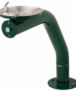 Haws® 40-1/2 in. Pedestal Mounted Drinking Fountain in Green and Satin Stainless Steel