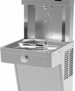 Elkay EZH2O® 38-13/16 in. 8 gph Bottle Filling Station with Single Vandal Resistant Cooler in Stainless Steel