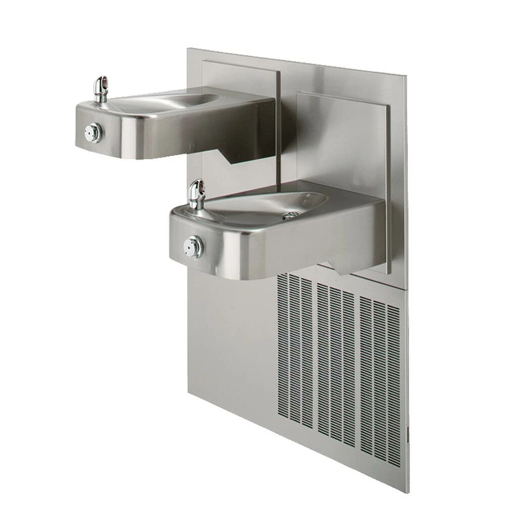 Haws® Wall Mount Barrier Free Chilled Dual Fountain in Satin Stainless Steel