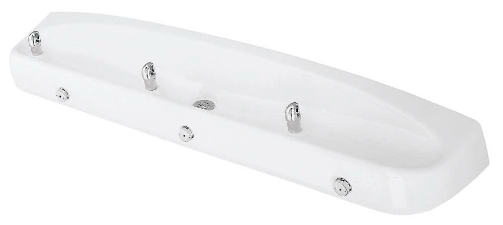 Haws® 3-Bubbler Cast Iron Wall Mount Drinking Fountain in White