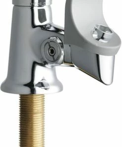 Chicago Faucets Push Button Handle Bubbler in Polished Chrome