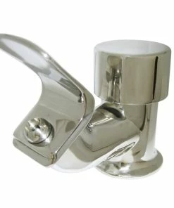 Just Manufacturing Faucet Group Push Button Handle Bubbler in Mirror