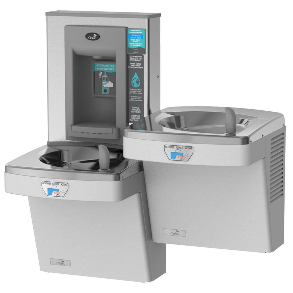 Oasis VersaCooler® II 8 gph Split Level Water Cooler with Bottle Filler in Greystone