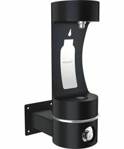 Elkay Outdoor Wall Mount Stainless Steel Outdoor Bottle Filling Station in Black