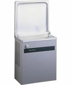 Halsey Taylor Double Bubbler™ 8 gph Non-Filtered Semi-Recessed Wall Mount Water Cooler in Stainless Steel