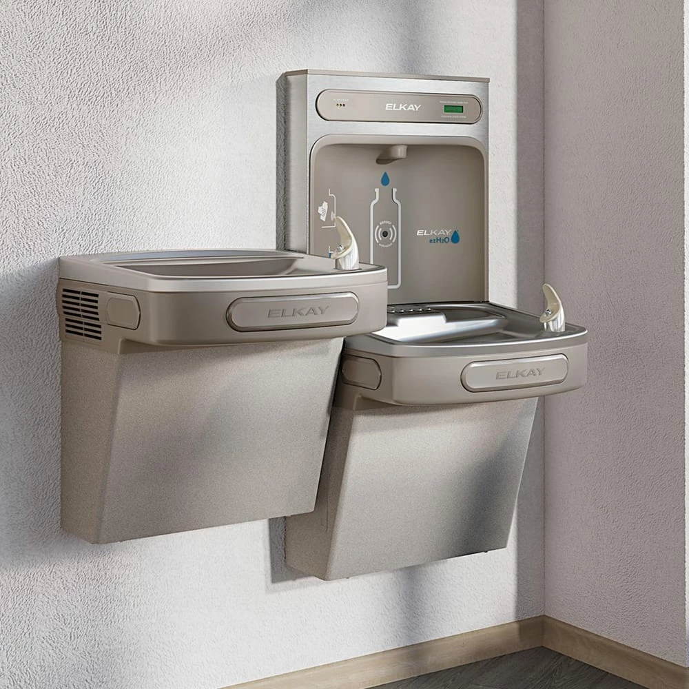 Elkay EZH2O® Wall Mounted Bi-Level ADA Easy-Touch Pushbars and Sensor Activated Water Cooler in Stainless Steel - Image 6
