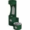Elkay Outdoor Wall Mount Drinking Fountain and Bottle Filling Station in Evergreen