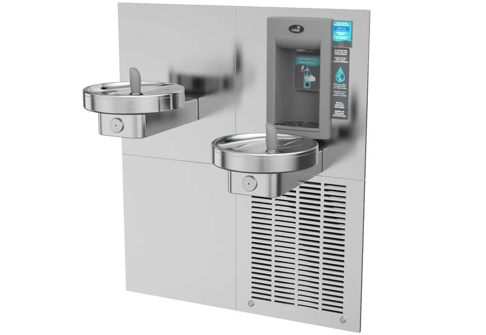 Oasis 8 gph Wall Mount Water Cooler with Bottle Filler in Brushed Stainless Steel