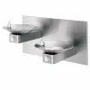 Haws® Double Wall Mount Drink Fountain in Satin Stainless Steel