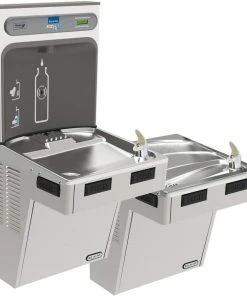 Elkay EZH2O® 8 gph Non-Filtered Bottle Filling Station with Bilevel Water Cooler in Stainless Steel