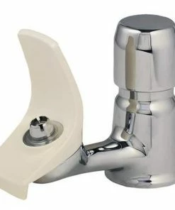 Elkay Deck Mount Single Hole Push Button Metal Classroom Bubbler in Stainless Steel