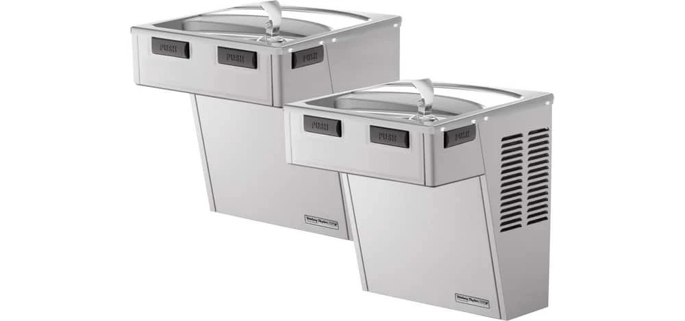 Halsey Taylor Double Bubbler™ 21 in. Wall Mount Bilevel Water Cooler in Stainless Steel