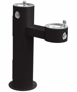 Elkay Outdoor Floor Mount Bi-Level Pedestal Fountain in Black