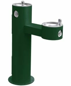 Elkay Outdoor Bilevel Pedestal Fountain in Evergreen