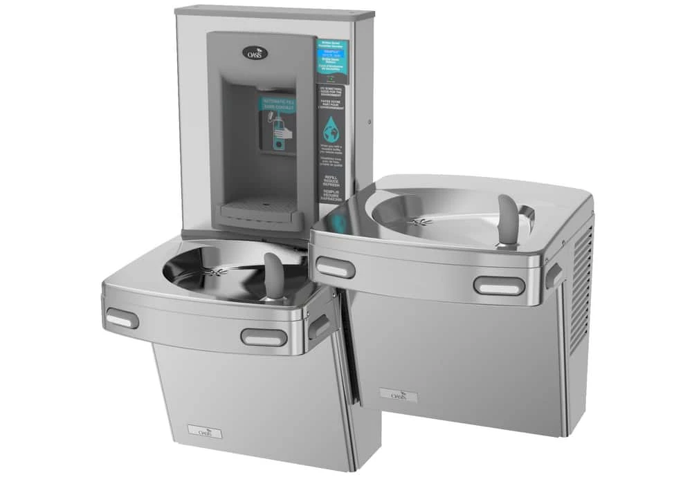 Oasis VersaCooler® II 8 gph Split Level Water Cooler with Bottle Filler in Stainless Steel