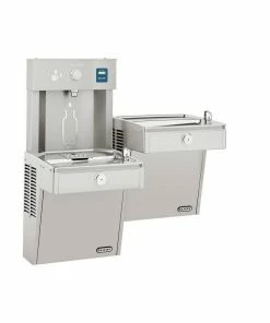 Elkay EZH2O® 38-13/16 in. Bottle Filling Station with Bi-Level Reverse Vandal Resistant Cooler in Stainless Steel