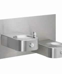 Elkay Soft Sides® Heavy- Duty Vandal Resistant ADA Bi- Level Drinking Fountain Stainless Steel