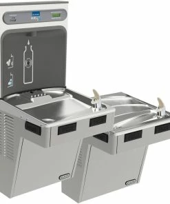 Elkay Green Ticker™ Wall Mount Indoor Bottle Filling Station in Light Grey Granite