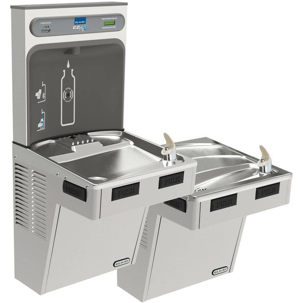 Elkay Green Ticker™ Wall Mount Indoor Bottle Filling Station in Stainless Steel