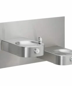 Elkay Soft Sides® Heavy- Duty Vandal Resistant ADA Bi- Level Drinking Fountain Stainless Steel