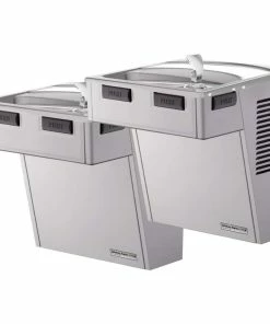 Halsey Taylor Double Bubbler™ 8 gph Wall Mount Bilevel Reverse Cooler in Stainless Steel