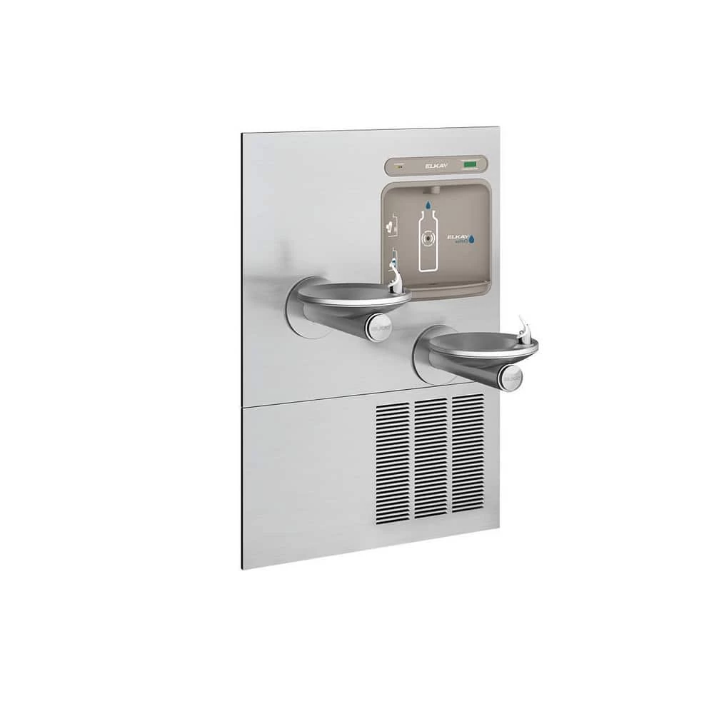 Elkay EZH2O® Wall Mounted Bi-Level SwirlFlo Drinking Fountain and Bottle Filling Station with Cooler